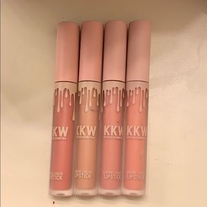 Swatched liquid lipsticks